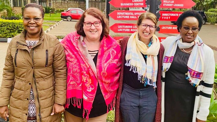 Included in the research team are, from left, Lucy Njiru, Julie Tippens, Angela Palmer-Wackerly and Alice Lakati. (Courtesy photo)