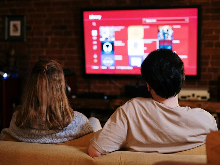 People watching TV